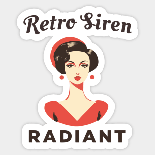 Retro Siren, Radiant Sticker